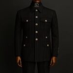 DFE Imperial Noir Pinstripe Kaftan