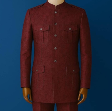 Vintage Bordeaux Kaftan Set