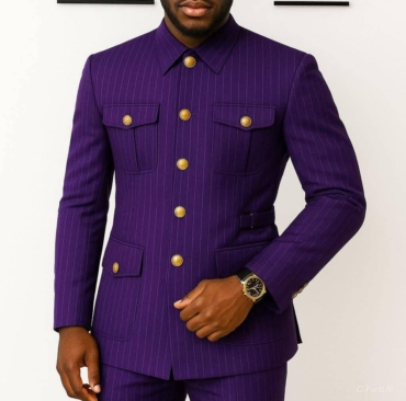 Royal Amethyst Kaftan Set