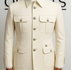 Ivory Commander Kaftan Set