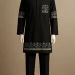 Midnight Crown Embroidered Kaftan Set