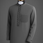 Graphite Prime Contrast Kaftan