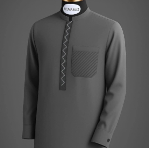 Graphite Prime Contrast Kaftan