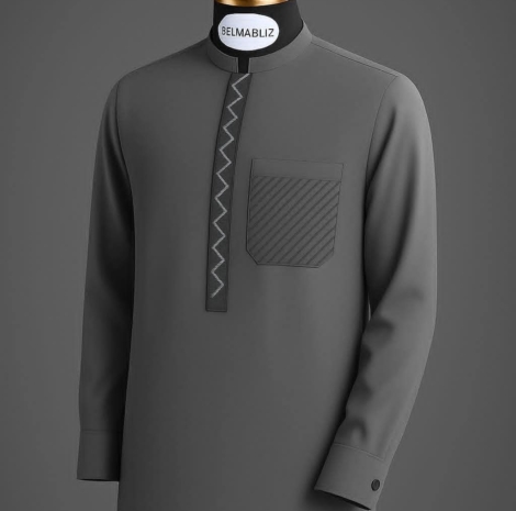 Graphite Prime Contrast Kaftan