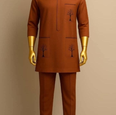 Terra Roots Embroidered Kaftan Set
