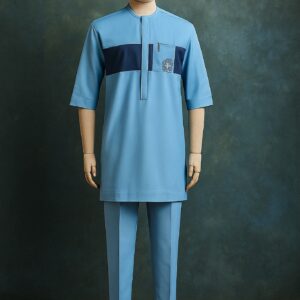 Azure Regent Agbada Set