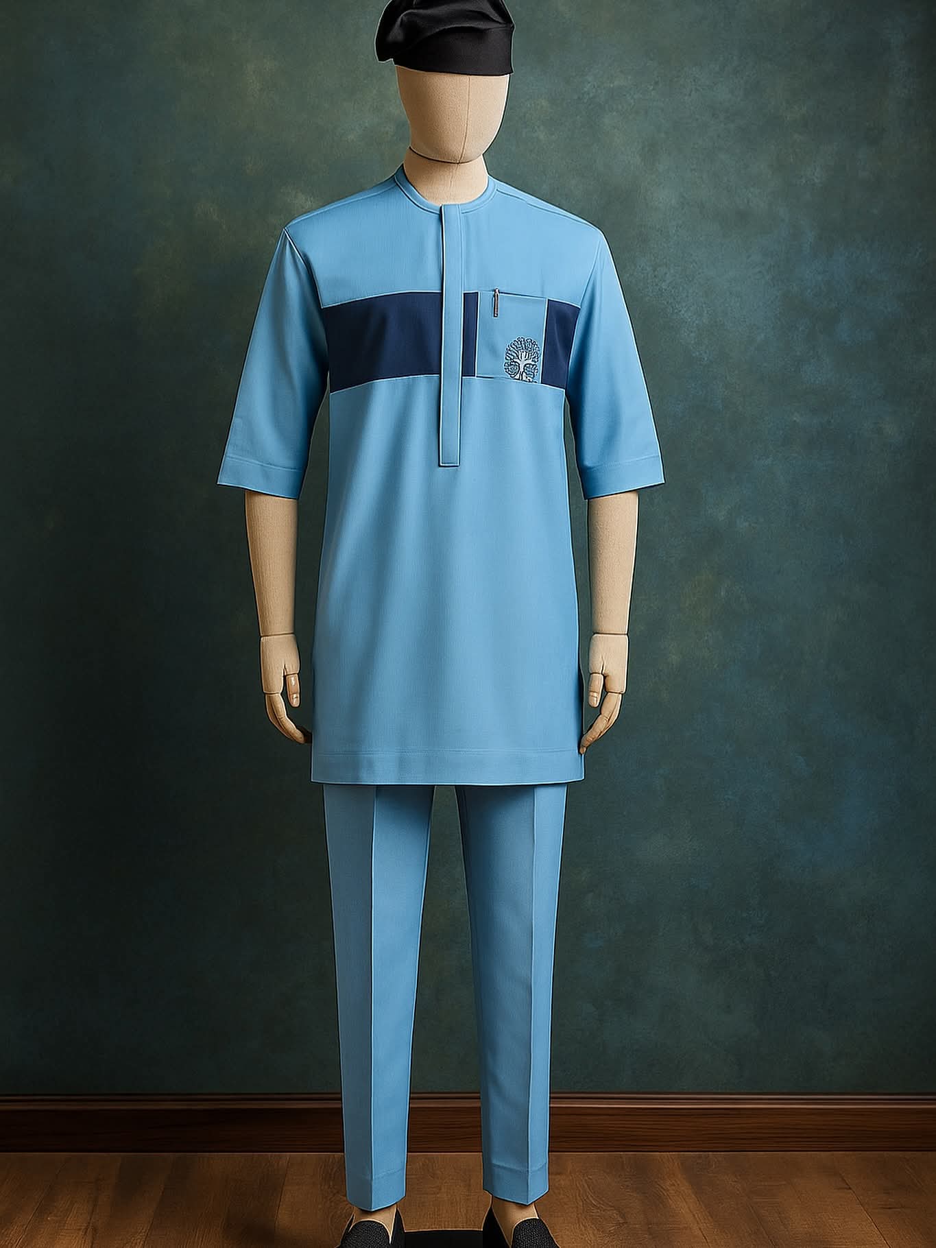 Azure Regent Agbada Set